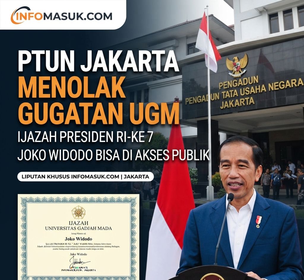 GUGATAN UGM DITOLAK PTUN, IJAZAH PRESIDEN RI-KE 7 BOLEH DI AKSES PUBLIK