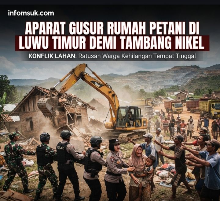 GUSUR RUMAH PETANI, DEMI SUKSESI TAMBANG NIKEL
